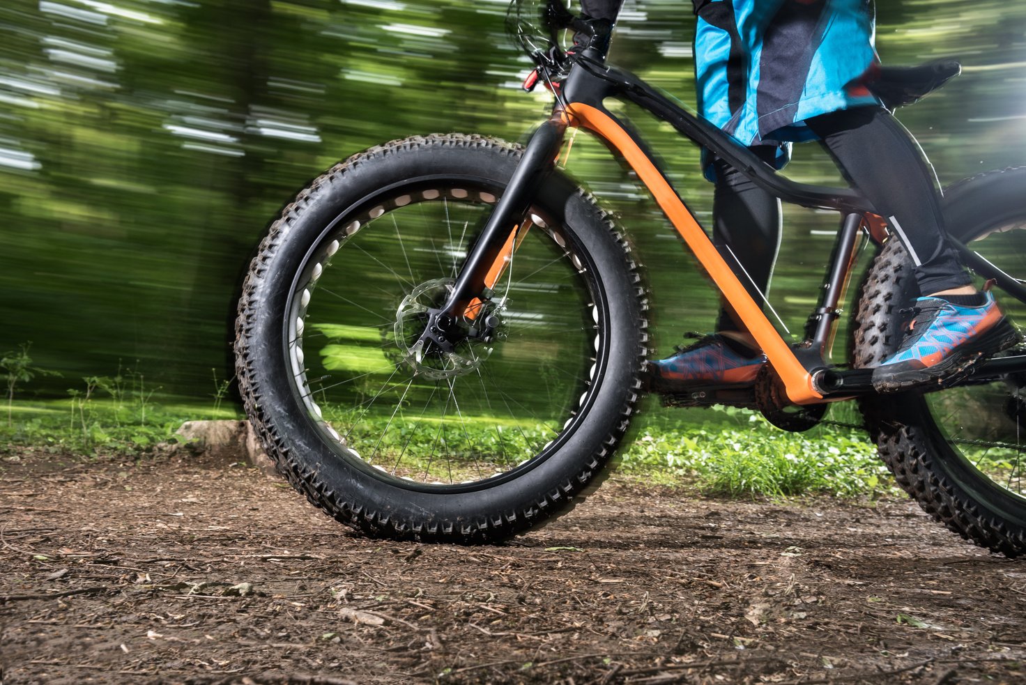 Fat bike in motion